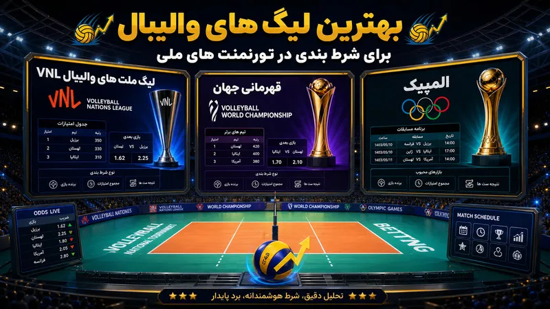 بهترین لیگ های والیبال برای شرط بندی در تورنمنت های ملی
